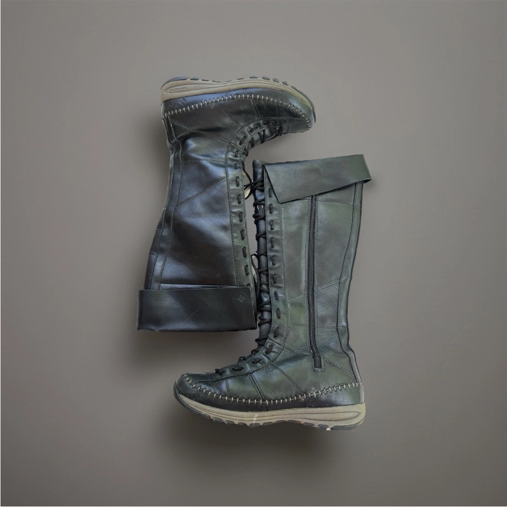 Columbia Women Tall Leather Winter Boots Black Size 7 - Picture 4 of 8